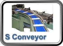 S Conveyor for use between mailtable lines and stackers