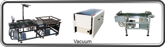Vacuum conveyors for sheet-fed processing